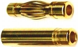 Goldplug 4mm gold verbinders male+female 71241