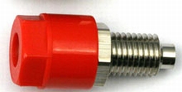 Telefoonbus 4mm met soldeeraansl. voor BOARD - ROOD 71640