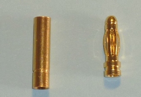Goldplug 3mm Robbe Light FEMALE+MALE  nr 81202+3
