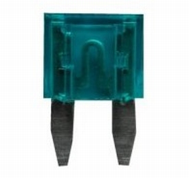 Mini Zekering Steek Auto doorzichtig 15A BLAUW 7,5mm