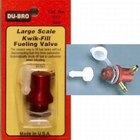 DuBro 611 Large Scale Kwik-Fill Fueling Valve (Gas)