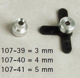 Raboesch Roer arm, inzet 3mm T-vorm 20mm nr. 107-39