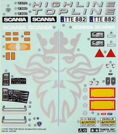 Tamiya Stickers SCANIA, Topline Highline 56318