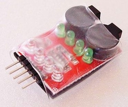 LIPO Buzzer - LED Spannings bewaker voor 2-3-4 cellen W304