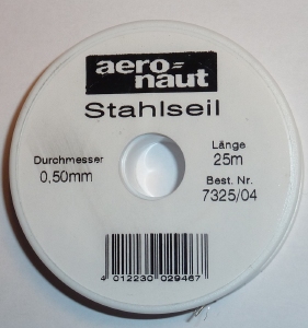 Aeronaut 7325/04 DIAMANTLITZE 19x0,1RVS wire diam 0,5mm 25M