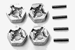 Tamiya 53056 - Tamiya Pin Type Wheel Adapter ALU 4st