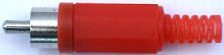 Chinch-Stecker rot, 1 Stück, mit Knickschutz 71500