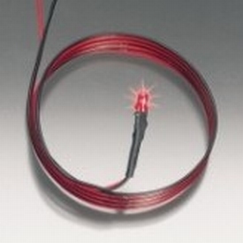 Robbe 1672 LED 3mm ROOD 6-12V met 80cm kabel setje  2 stuks