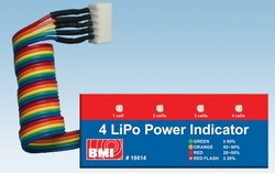 BMI 19814 LiPo power indicator LED 4 cell