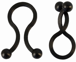 Twist lock, black, Kugelbinder 10,2 - 12,7 mm 10stuks