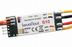 ServoNaut S10 regelaar Universeel 10A 7,2V-12V of 2-3S LiPo