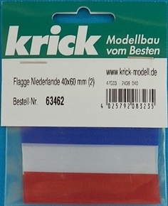 Krick 63462 Vlag nederland 40x60mm 2 stuks