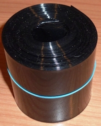 Krimpkous PVC Accupack 2:1  80mm plat rond 48mm ZWART 0,2m