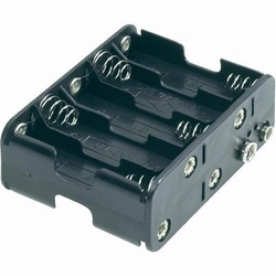 Batterijhouder D clip 10x mignon AA cellen nr. 58712