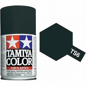 Tamiya 85006, TS-6 Mat zwart 100ml Spray -