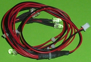Led rood 6x 5mm voor TAMIYA MFC met stekker 7,2V-12V