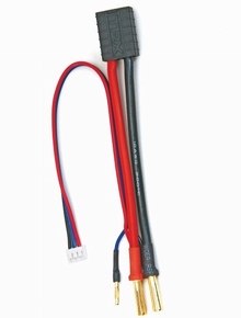 Graupner 3041.TRA silicon adapterkabel Traxxas plug 4mm/2mm