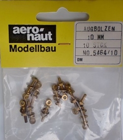 Aeronaut  Oogbouten 8mm M2  Messing 10 stuks AER-5464/08