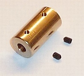 Raboesch Rigid Coupling Messing asmaat 5>4mm L25mm 106-64