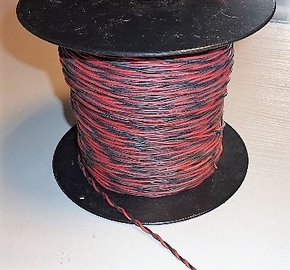 Silicone draad 2 aderig Gedraaid rood/zwart 0,50mm2 -0,5M