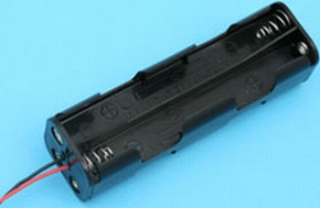 Zender batterijbox Vierkant 8x AA cellen m 9cm kabel z plug