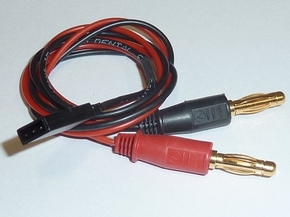 Laadkabel siliconen Graupner-JR accu 0,5mm2- 50cm 58685