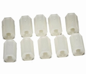 M3 Nylon Threaded Spacer tapped 10mm Female/Female 10 stuks