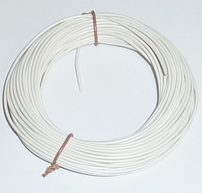 PVC Litze 1-aderig dun-soepel 0,14mm2  WIT 10M nr.51415