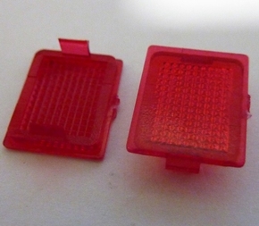 WEDICO 25752 Glaasje 4K achterlicht rechthoek ROOD p/s