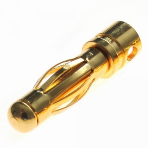 Goldplug 4.0mm MALE, lang 19,6mm  BEEC2018M 1st