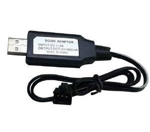 Lader USB 7,4V 800mA  XH 3p laadbus voor 2S LiIon accu