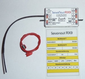 Servonaut Zwo4 RX9 ontvanger 2,4Ghz