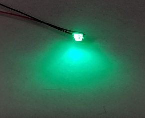 SMD-LED GROEN 0402 (1x0,5mm) met bedrading 8-12V 5st