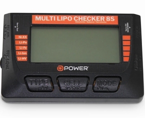 D-Power Multi Lipo Checker 8S, Balancer,Servotester,Akkutest