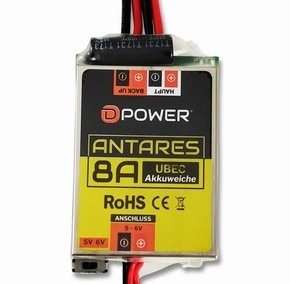 D-Power 9204 Antares UBEC 8A Akkuweiche uit 5-6V in 7-21V
