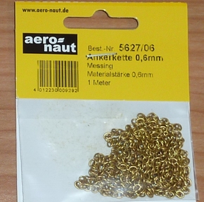 Aeronaut 5627/06 ankerketting messing kleurig 3,5mm 1meter