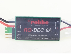 Robbe 8791 BEC 5-6-7,4V,  UBEC 6A-8A max 2-6S, XT30/Jr