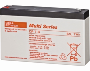 Lood gel accu 6V-7Ah  YU6-7, Cellpower