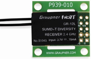 Graupner SUMD+T 2 ANT. GR-12L HOTT PCB RECEIVER S1045
