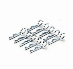 RCP-11042 BODY CLIPS 1:12 , Chroom 10 stuks klein