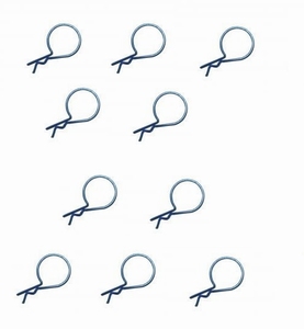 RCP-11006 BODY CLIPS 1:10-18 , Blauw groot 10 stuks