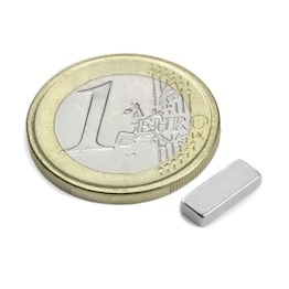 Magneet neodymium Blok 10x4x2mm  1stuk Q-10-04-02-N