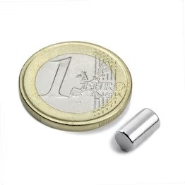 Magneet neodymium Rond cilinder 5x8mm   1stuk S-03-06-N