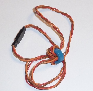 Servo verlengkabel 60cm incl Ferritring Gr 3x0,25mm2 Gedrilt