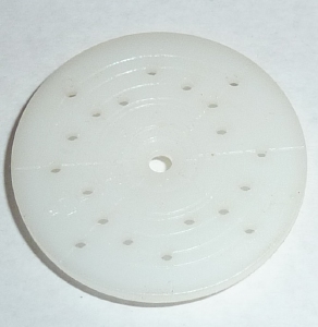 Futaba 35mm servoschijf WIT met verdeling voorgeboord 25 Tanden 1st
