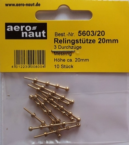 Aeronaut 5603/16  Reling staanders rond 3b 16mm hoog 10st