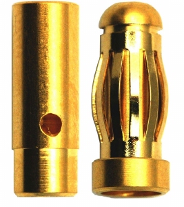 Goldplug 4mm Ultra light gold verbinders male+female 71240