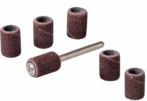 Schuurkoker Set - Ø 6.35 mm - 1/4 inch - Korrel 80 - 7 delig