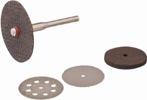 Snij- en slijpschijven set 22, 32 mm diam 5 delig