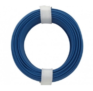Draad massief 1 aderig 0,5mm  BLAUW 5 meter rol 71126